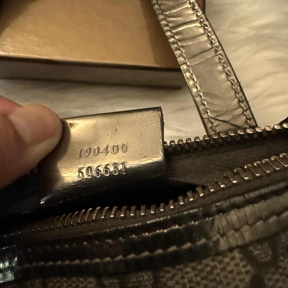 Authentic Gucci Mini Boston Gray - image 7